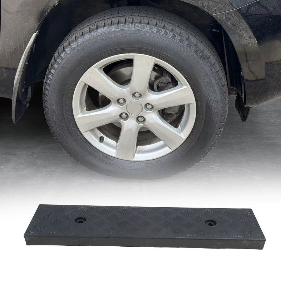 VIBRATITE PE Bordsteinkantenrampe rutschfest für Autos, Fahrräder, Roller und Rollstühle, Höhe: 50 mm, Gelb-Schwarz - Bild 3