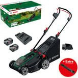 Bosch Akku-Rasenmäher Rotak 18V-43 in Grün und Schwarz inklusive Mulch-Kit - Bild 1