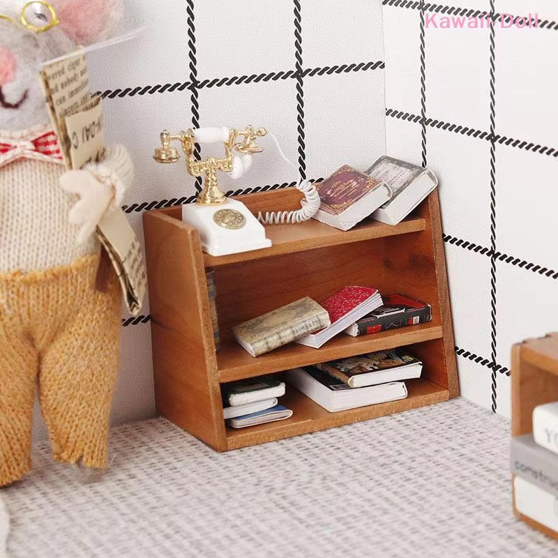DIAPER&CORED Puppenhaus Miniatur Holz-Ausstellungsregal Schrankmodell, 1-teiliges Set - Bild 3