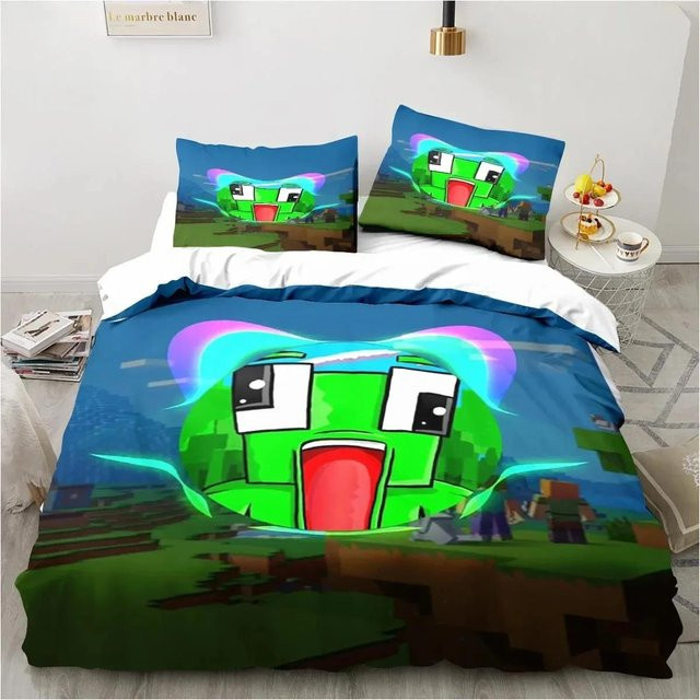 Weiches Bettwäscheset mit Cartoon-Design inklusive Bettbezug und Kissenbezug, B/B: 200 x 230 cm - Bild 1