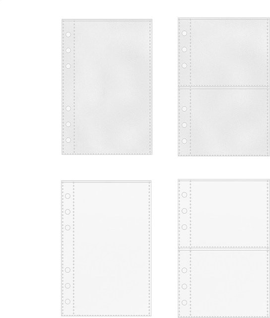 10 Stück A6 Planer-Einsätze aus transparentem Kunststoff für 6-Ring-Ordner zum Schutz von Bildern und Postkarten - Bild 1