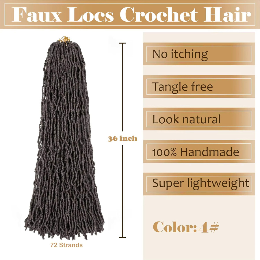 Faux Locs Häkelhaar Soft Locs für Damen - Bild 2