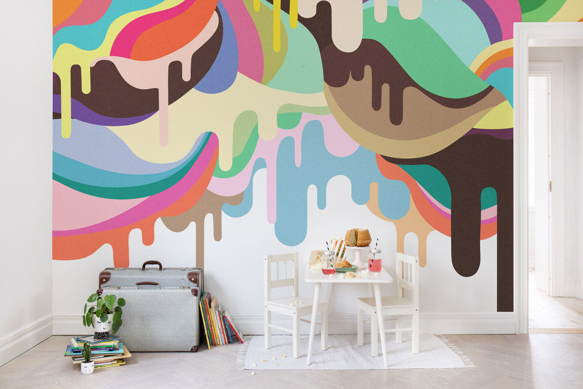 Rebel Walls Mural Dripping Ice Cream Wandtattoo für Kinderzimmer in Multicolour B: 270 cm, H: 45 cm, T: 10 cm - Bild 3