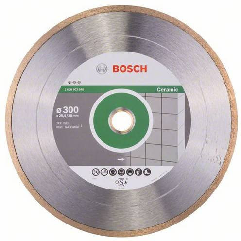 Bosch Diamanttrennscheibe für Fliesen in Silber, Durchmesser: 300 mm, Bohrung: 25,4 mm - Bild 1