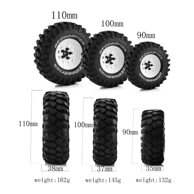 TIMEA Beadlock Felge Gummireifen-Set, Metall, 4-teiliges Set - Bild 3