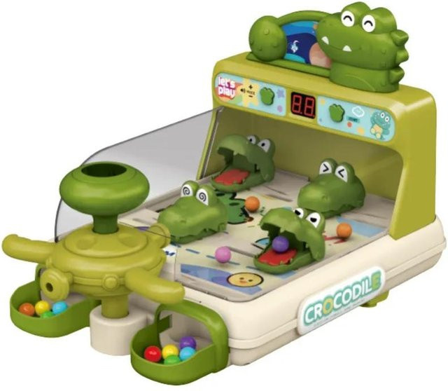 Discover Intime Cartoon Krokodil Tischspiele, Flipper Schießmaschine, mit Lichtern und Musik, ab 12 Jahre - Bild 1