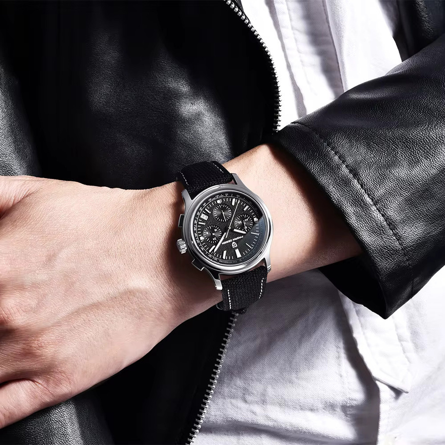 Pagani Design Chronograph, Quarz, Edelstahl, Blau, Herren - Bild 3