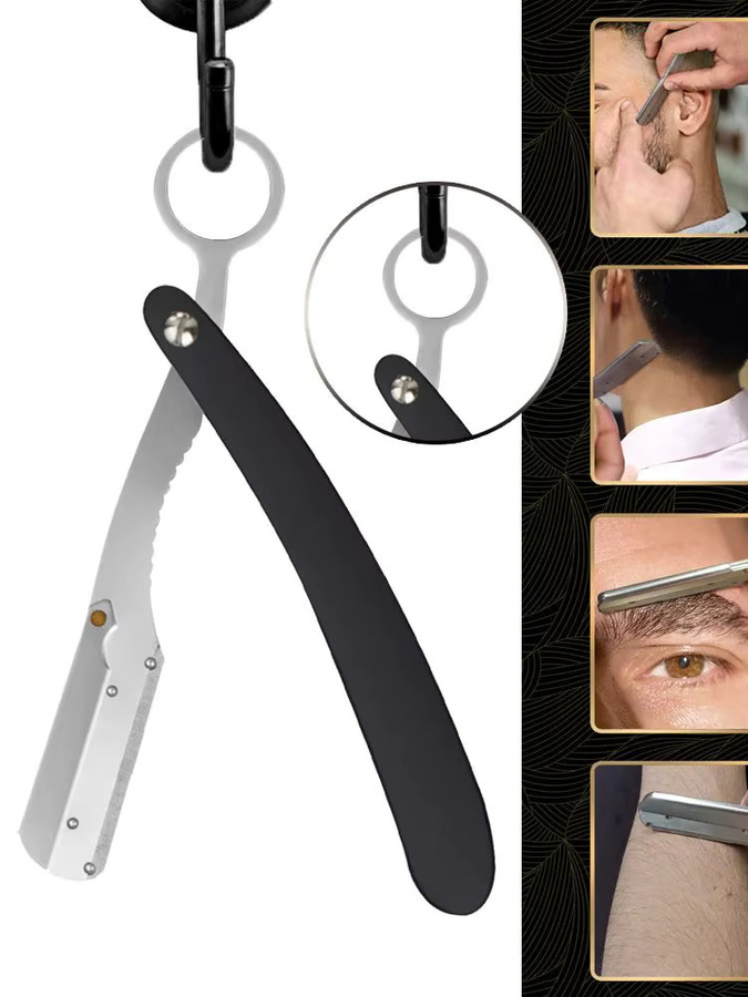 Tragbares Klapp-Rasiermesser mit Kunststoffgriff, Unisex - Bild 6