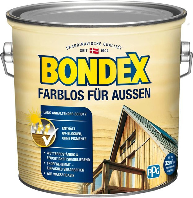 Bondex Holzschutzlasur Farblos für Aussen 2,5 l - Bild 1