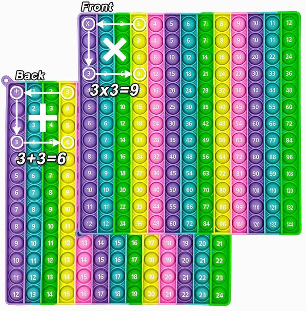 Kidsly Multiplikations- und Additions-Pop-Spielspielzeug, 1-teiliges Set - Bild 1