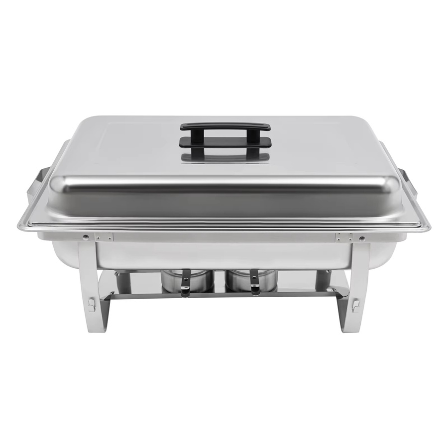 3-teiliges Buffet-Chafing-Dish-Set Bymaocar aus Edelstahl in Silber, 5L Speisenwärmer mit Wasserbehälter und Brennstoffhalter für Catering und Partys - Bild 1