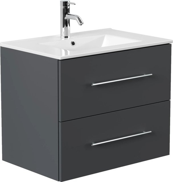 Posseik Badmöbel Homeline in Grafit matt, B/T/H: 71,0 x 46,5 x 53,8 cm - Bild 1