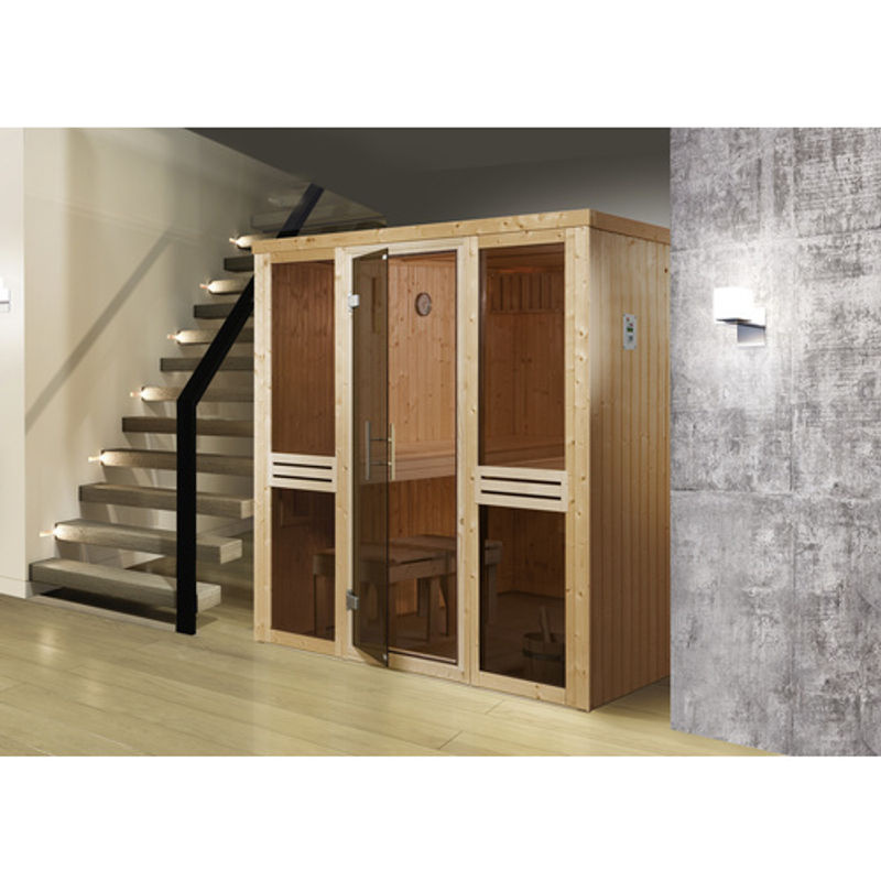WEKA Elementsauna Kaarina 2 aus Fichtenholz in Beige mit Fenster, B/T/H: 177 x 199 x 194 cm - Bild 2
