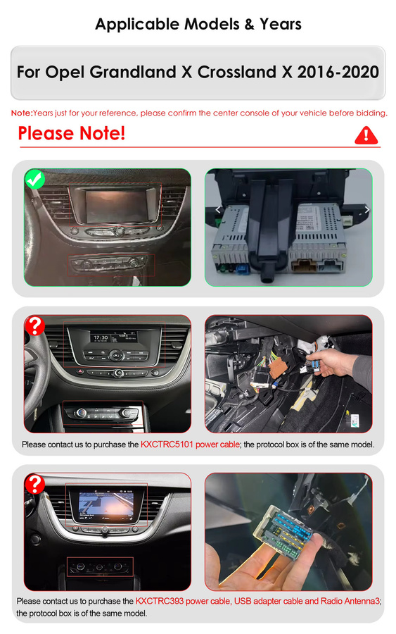 OSSURET Android Autoradio-Player für Opel Grandland X 2016–2020 und Crossland X mit Snapdragon 6115, Carplay, GPS und 360 Cam, Schwarz - Bild 4