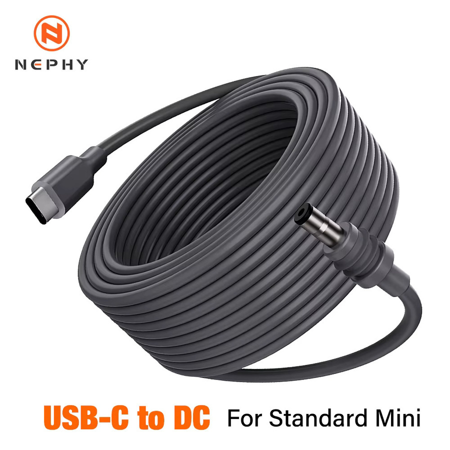 Nephy Starlink Mini Ersatzkabel mit USB-C Typ-Eingang und Barrel Jack, wasserdicht, Farbe: Schwarz - Bild 7