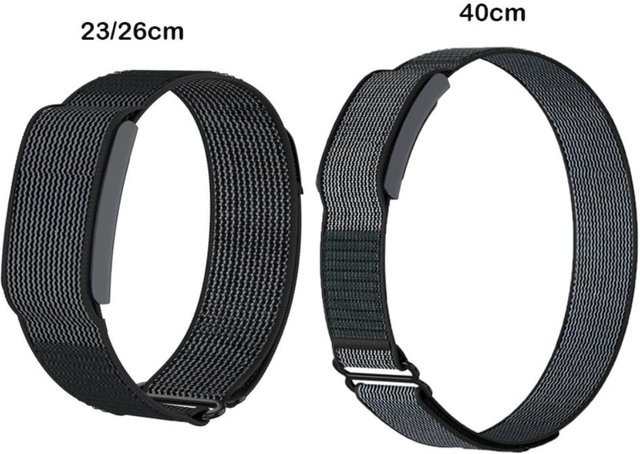 LinkNicce Uhrenarmband Nylon, Schlaufen-Design, 23cm, Black, Unisex - Bild 1
