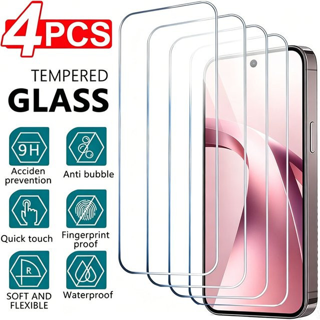 4 Stück HD-Schutzgläser für Xiaomi 17T Pro, 15, 15T, 14T, 13T, 12T, 11T Pro, transparenter Displayschutz mit 9H-Härte - Bild 1