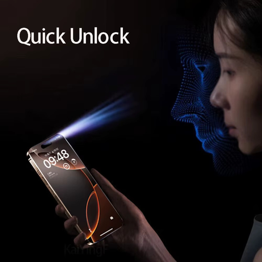 KaiYingF Anti-Spy Displayschutz aus gehärtetem Glas für iPhone 16 15 14 13 12 11 Pro XS Max X XR, transparente Vollabdeckung, 2/4 Stück - Bild 4