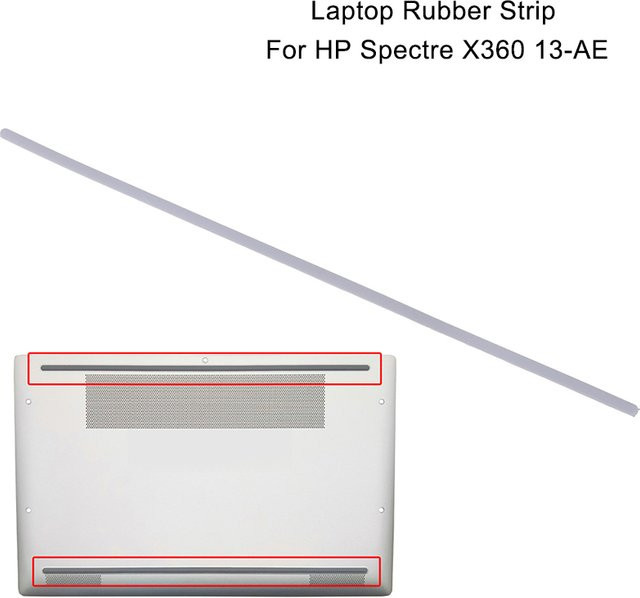 HP Gummistreifen Laptop Bodenabdeckung als rutschfeste Fußpads für Spectre X360 13-AE - Bild 1