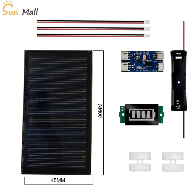Heltec Automation Mini Mono Solarpanel 5V 60MA mit CN3065 Ladegerät und Display für 1S Lipo Batterien, B/H: 80 x 45 mm - Bild 2