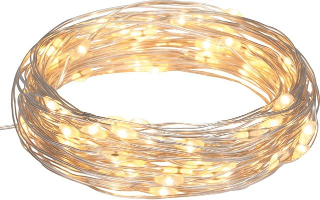 LED-Drahtlichterkette mit 80 LEDs in Warmweiß aus Kupferdraht, 8 m Länge - Bild 1