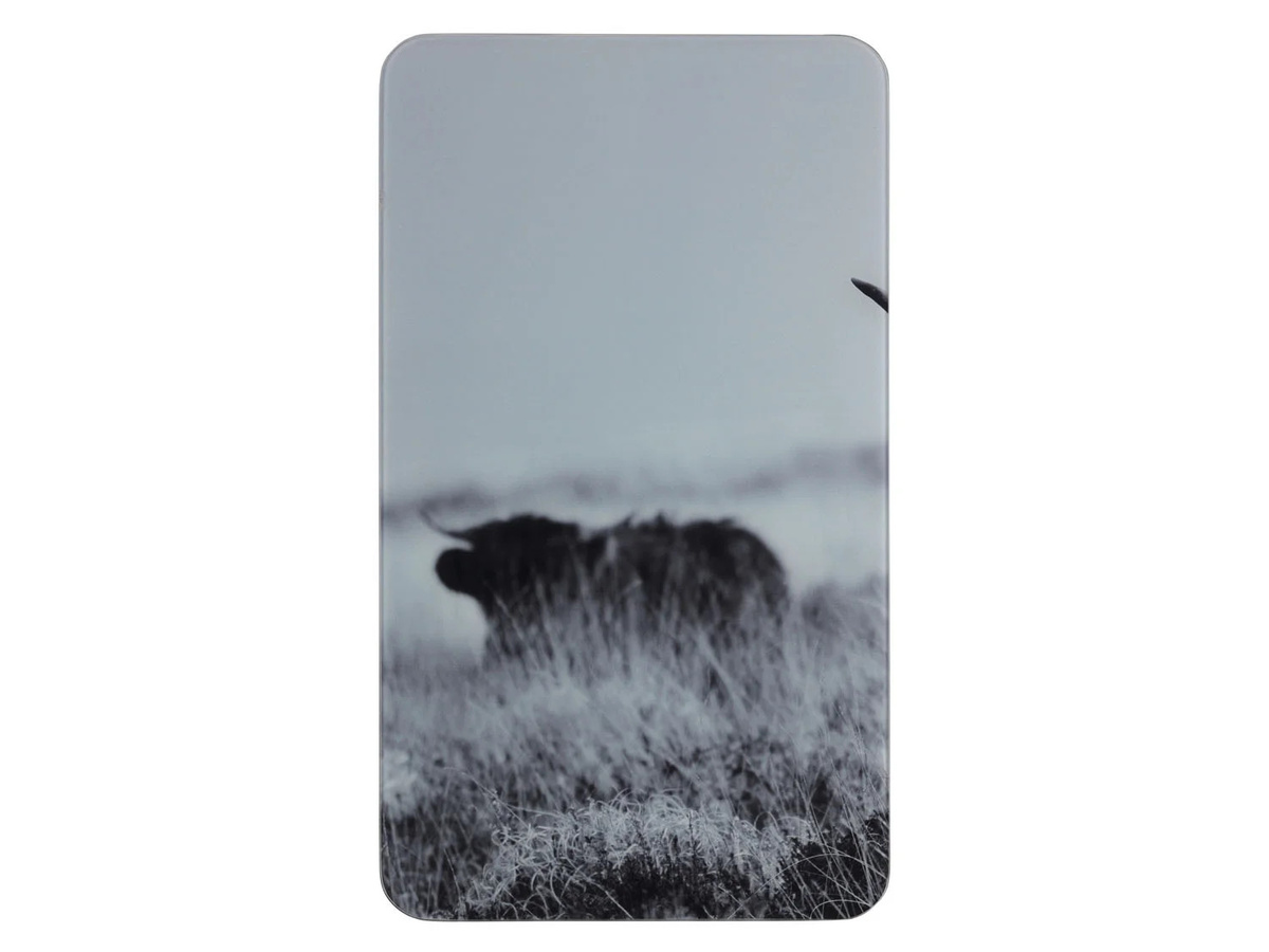 WENKO Herdabdeckplatte aus Glas mit Highland Cattle Motiv in Silber, Grau und Mehrfarbig, B/T/H: 52,0 x 30,0 x 3,2 cm - Bild 2