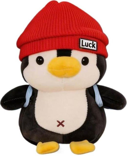Binchi Fitness Pinguin Plüschtier mit Hut Rucksack, ab 14 Jahren - Bild 1