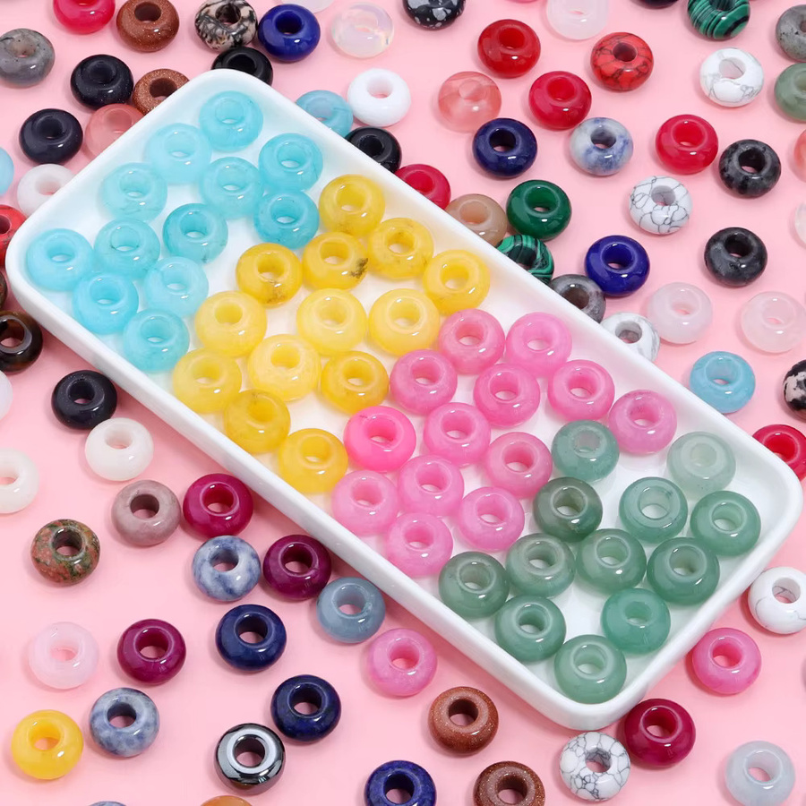 Perlen Charms Achate Tigerauge, Bunt, Unisex - Bild 5