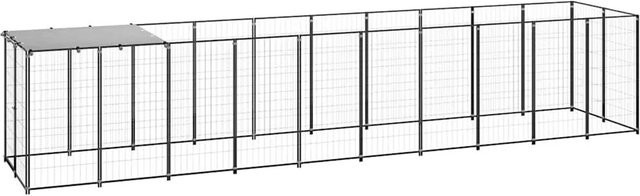 vidaXL Hundezwinger aus pulverbeschichtetem Stahl in Schwarz mit 6,05 m² Fläche (B: 110 cm, T: 110 cm, H: 110 cm) - Bild 1