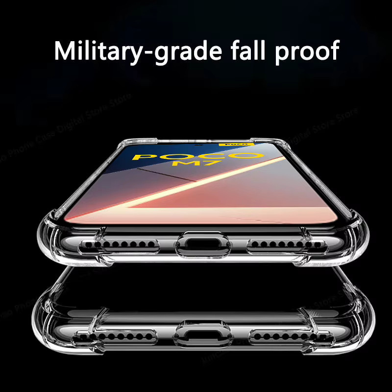Xiaomi Poco M7 4G TPU Softcover Transparent mit Kameraschutz und Anti-Vergilbungs-Effekt - Bild 2