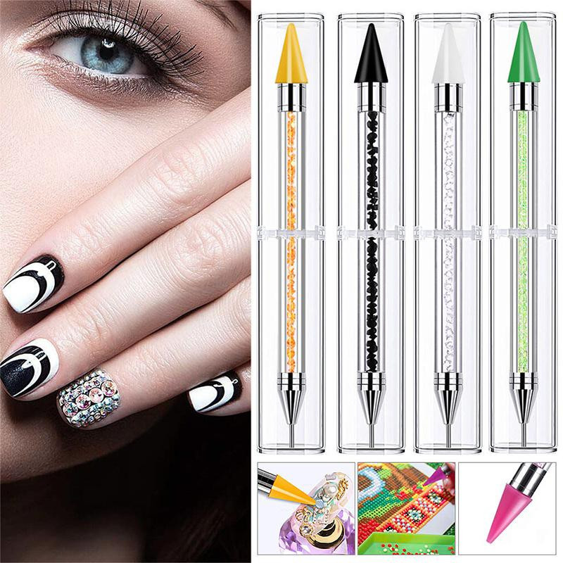 NATAWA Nail Art Weißer Wachsstift mit Doppelkopf, gelb, Unisex - Bild 2