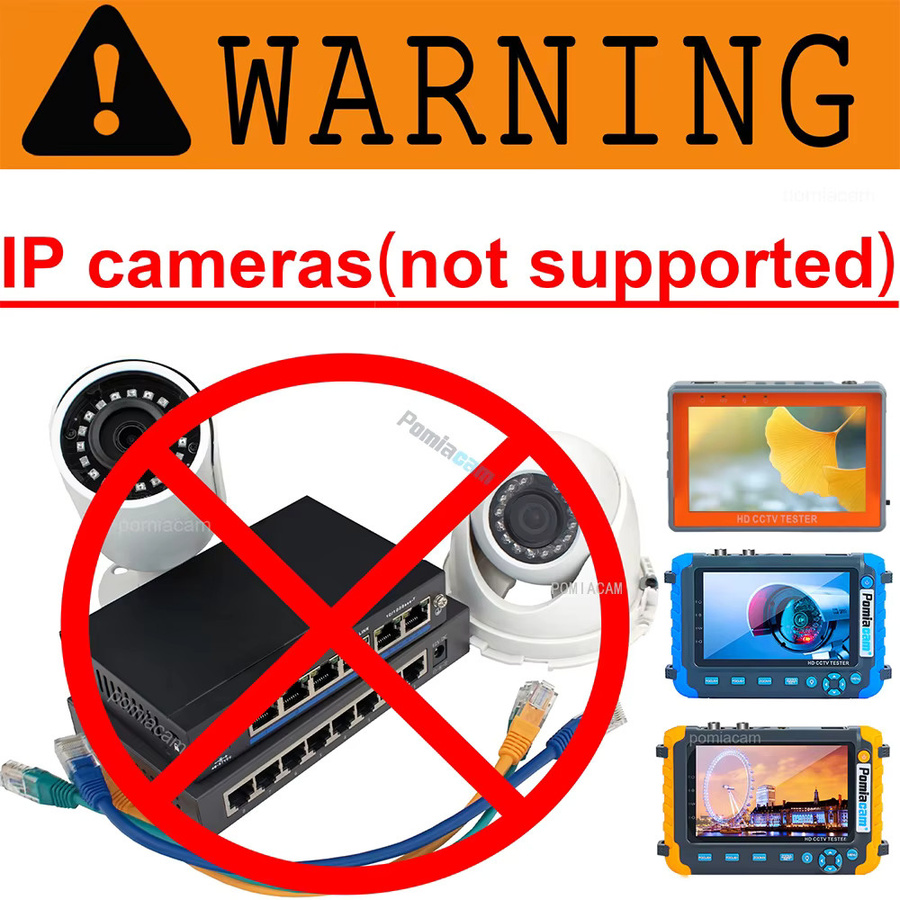 Tragbarer CCTV Tester IV8W 8MP Mini Monitor für AHD/CVI/TVI Kameras mit HDMI und VGA Eingang - Bild 6