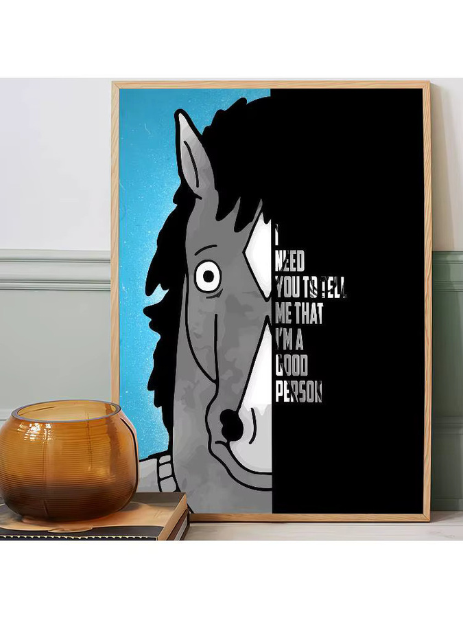 Vintage Anime Poster B-BoJack H-Horsemans Klassik für dein Zuhause, Mehrfarbig, Papier, 30 x 30 cm - Bild 7