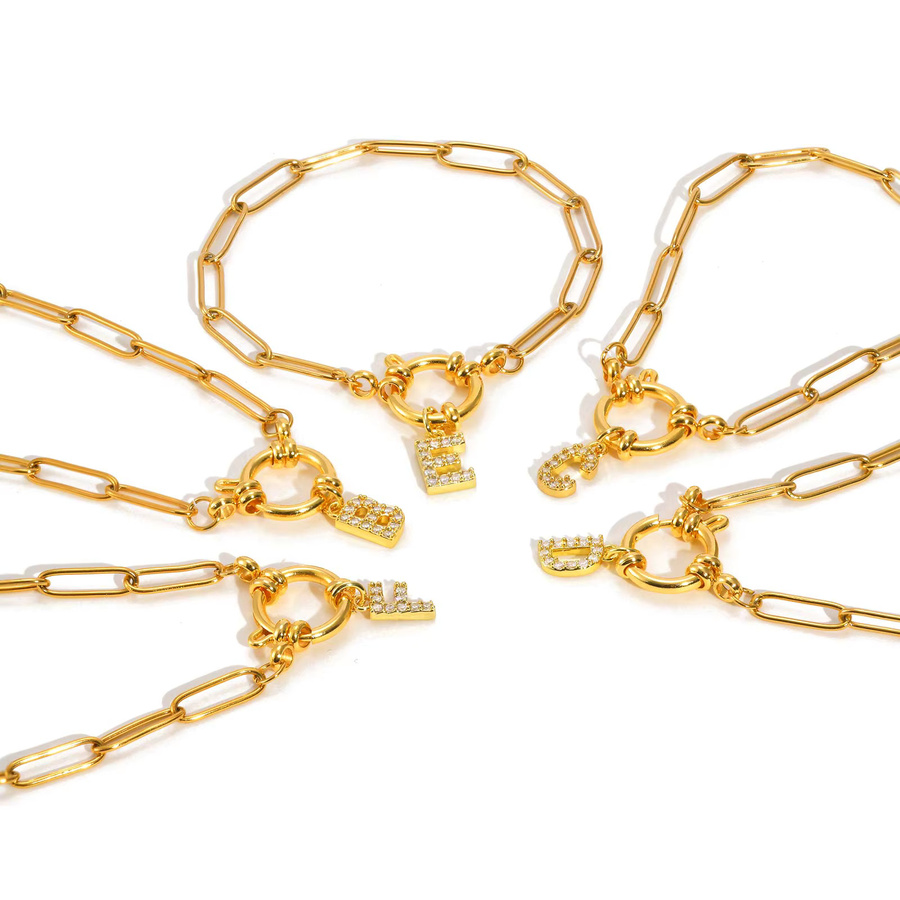 prjewel Charm-Armband Edelstahl, Zirkonia, Damen, Gold - Bild 2