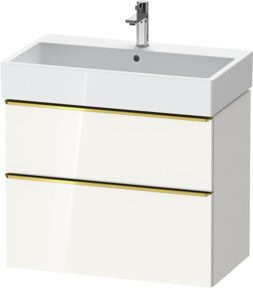 Duravit Waschtischunterschrank D-Neo in Weiß Hochglanz mit 1 Tür und 1 Auszug, Wandmontage - Bild 1