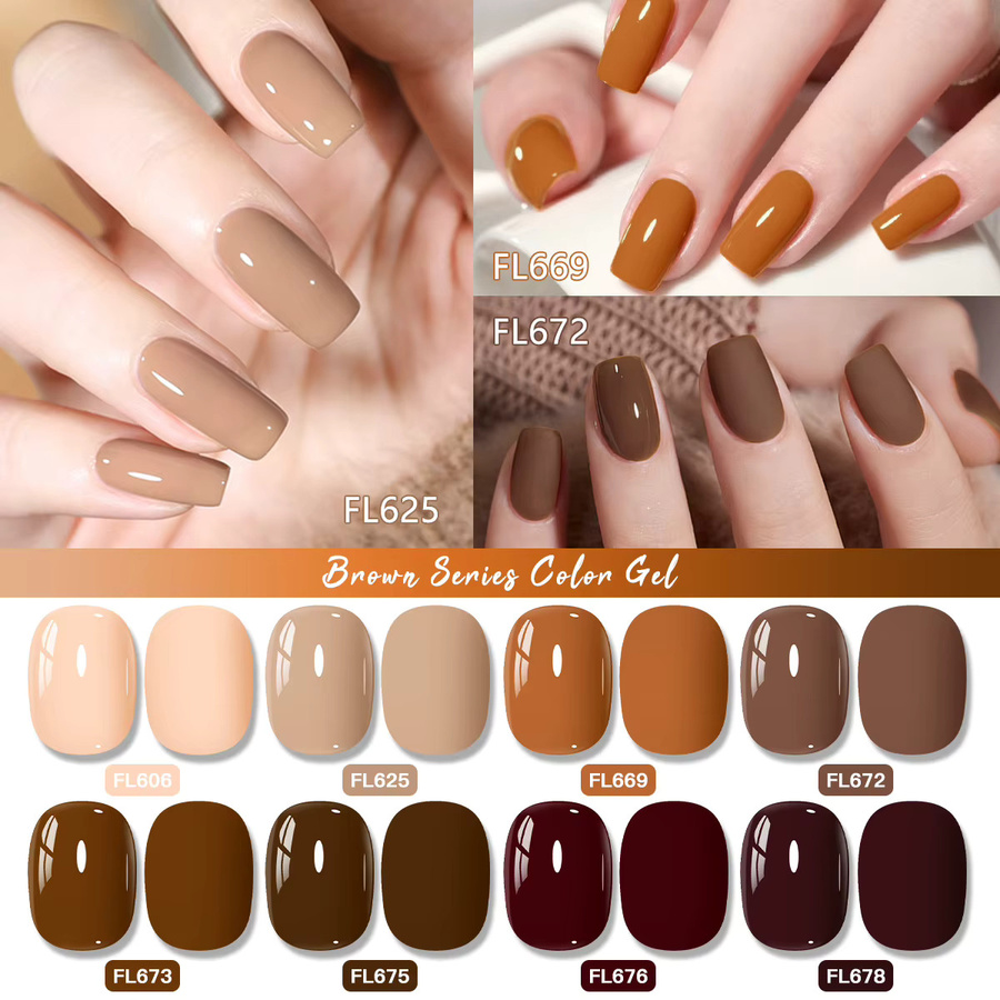 Four Lily Gel-Nagellack, kaffeebraun, glänzend, 10 ml - Bild 4
