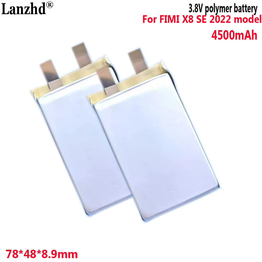 FIMI Polymer-Akku für X8 SE (2022) mit 4500mAh, Farbe: Silber, B/T/H: 78 x 48 x 8,9 mm - Bild 1