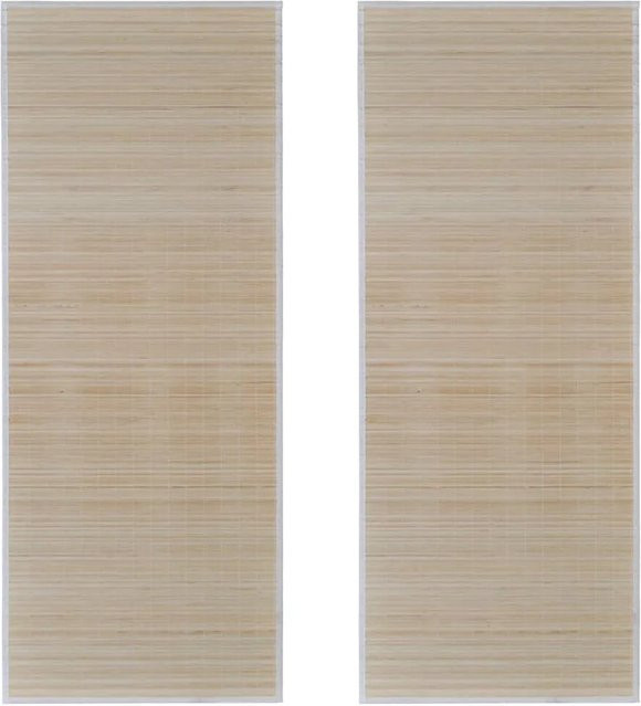 2er-Set vidaXL Läufer aus Bambus und Polypropylen, beige, rechteckig, B: 120 cm, L: 180 cm - Bild 1