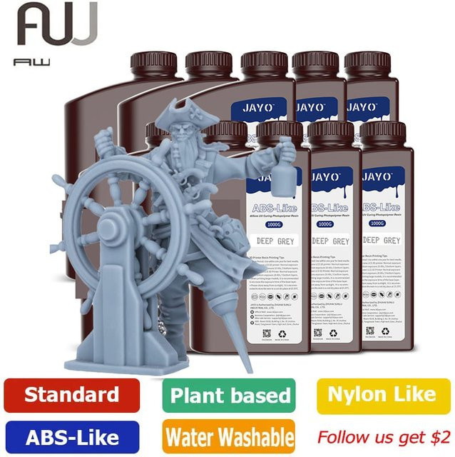 JAYO LCD-Photopolymerharz für 3D-Drucker, Standard/ABS-ähnlich/PA, 10 kg, 405 nm, Mehrfarbig - Bild 1
