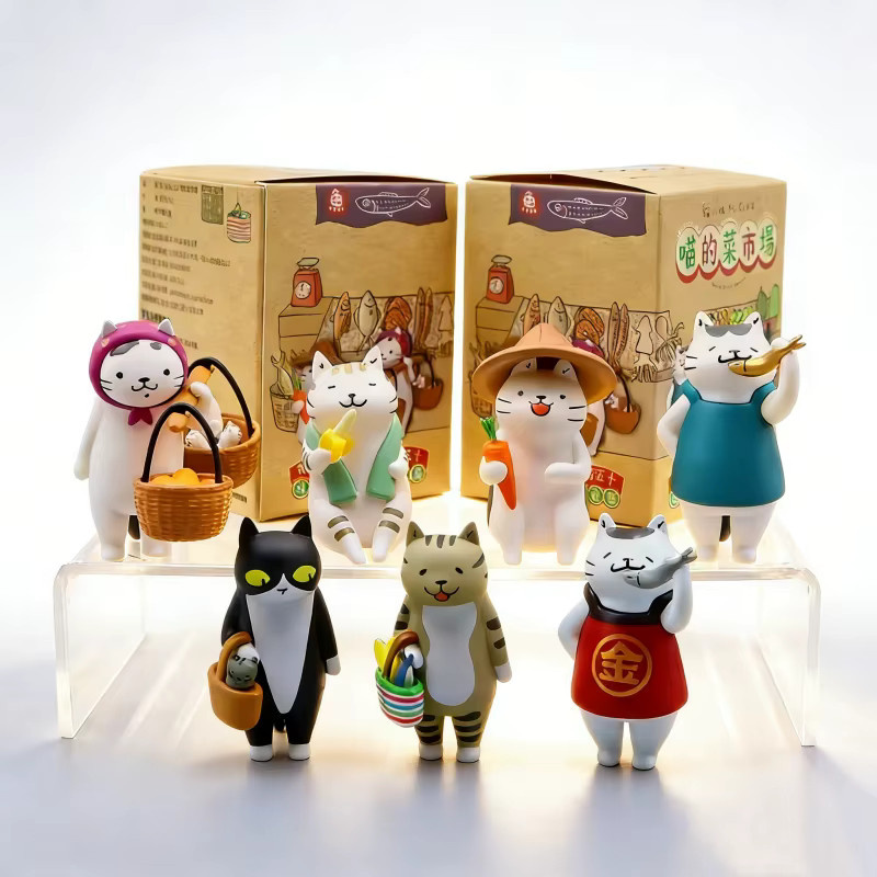Bandai Meow Market Ms Cat Blind Box Figuren, Einzelfigur - Bild 1