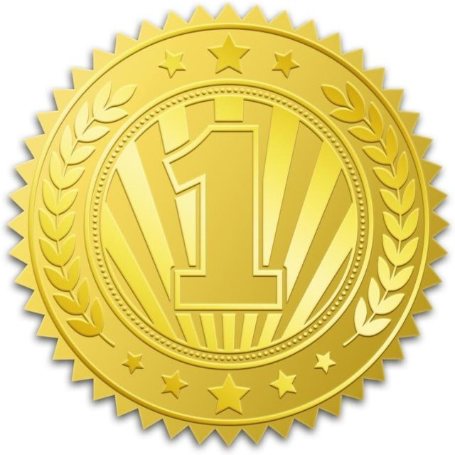 100 Stück Selbstklebende 1st Place Medaillen-Folienaufkleber in Gold, Rund, Durchmesser: 5,1 cm - Bild 1