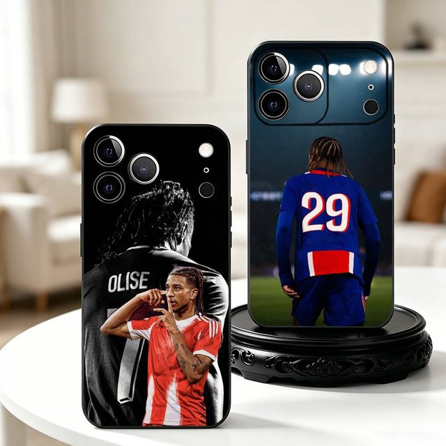 Handyhülle aus weichem Silikon mit Michael Olise Fußball Motiv für iPhone 17 16 15 14 13 12 11 Pro Max Plus X XR - Bild 1
