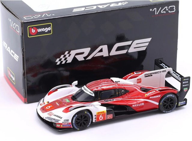 Bburago Porsche 963 PENSKE #6, Modellauto, Maßstab 1:43 - Bild 1