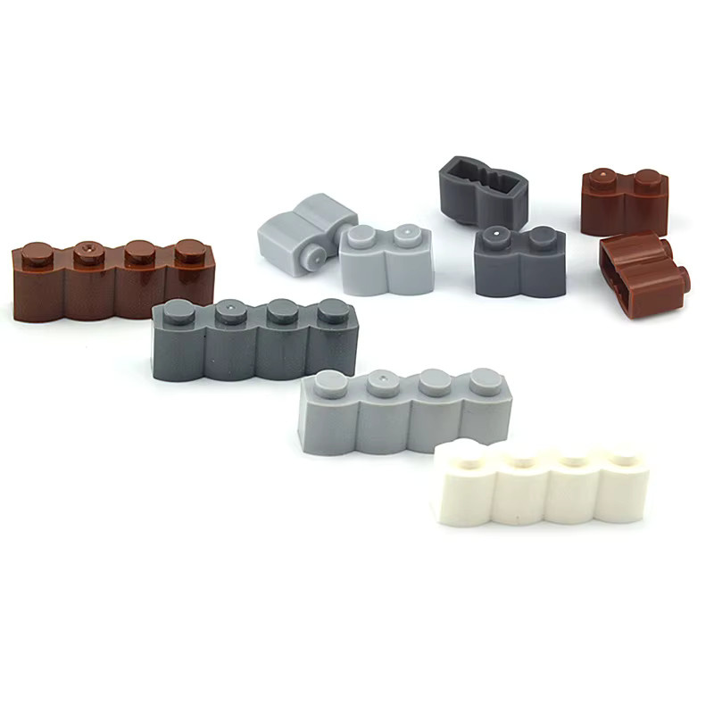 leduo MOC 30136 Ziegel Modifiziert 1x2 Log, Bausteine Teile, Grau, Kunststoff - Bild 1