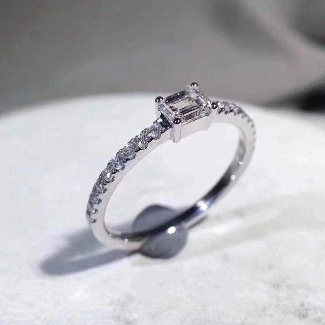 YIRAN Jewelry Diamantring, Kupfer, Silber, Zirkonia, Damen, Größe 10 - Bild 1