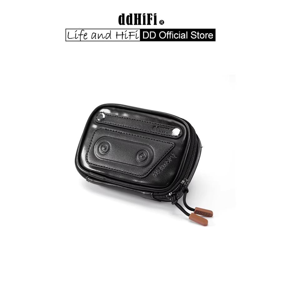 ddHiFi CZ120B Retro-Kassetten-Stil Kopfhörer-Aufbewahrungstasche mit YKK-Reißverschluss für TWS und IEM, Schwarz - Bild 1