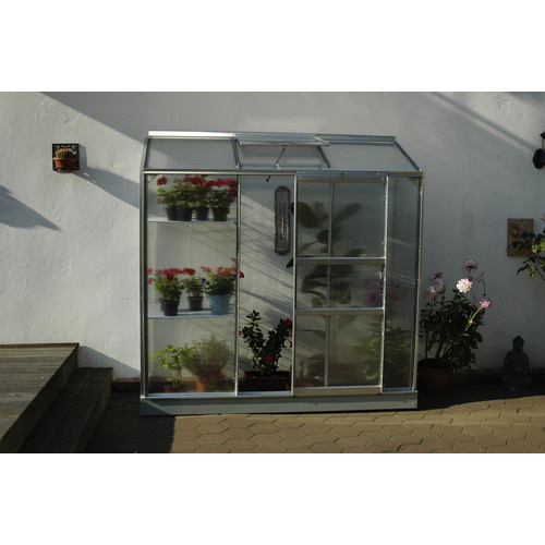 Vitavia Anlehn-Gewächshaus Styx in Silber, 1,3 m², Aluminium eloxiert mit 4 mm HKP-Verglasung - Bild 3