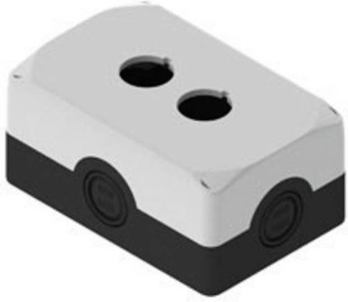 Pizzato Elettrica ES32000 Leergehäuse für 2 Einbaustellen, Schwarz und Grau, L x B x H: 120 x 80 x 56 mm - Bild 1