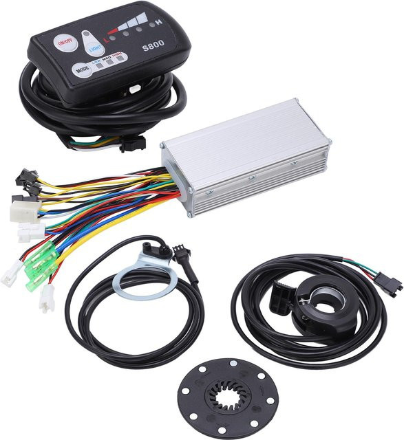 Igeteck Motorsteuerung für Elektrofahrräder mit LEDS800-Panel und Daumengas, 22 A, 36 V/48 V, Schwarz - Bild 1