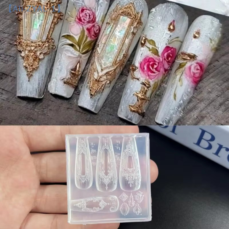 JETTING Nagelschablone, 3D-Silikon, transparent, Nagelkunst-Dekor - Bild 2